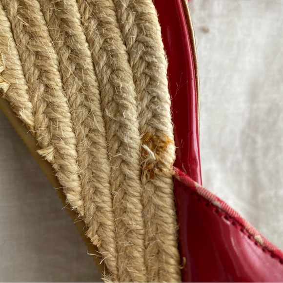 Anthropologie Pink Studio Patent Leather Wedges - Picture 6 of 9